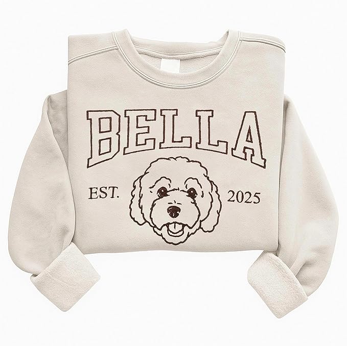 Custom Pet Sweatshirts with Photo and Name, Personalized Dog Sweatshirt, Gifts for Dog Mom, Dad