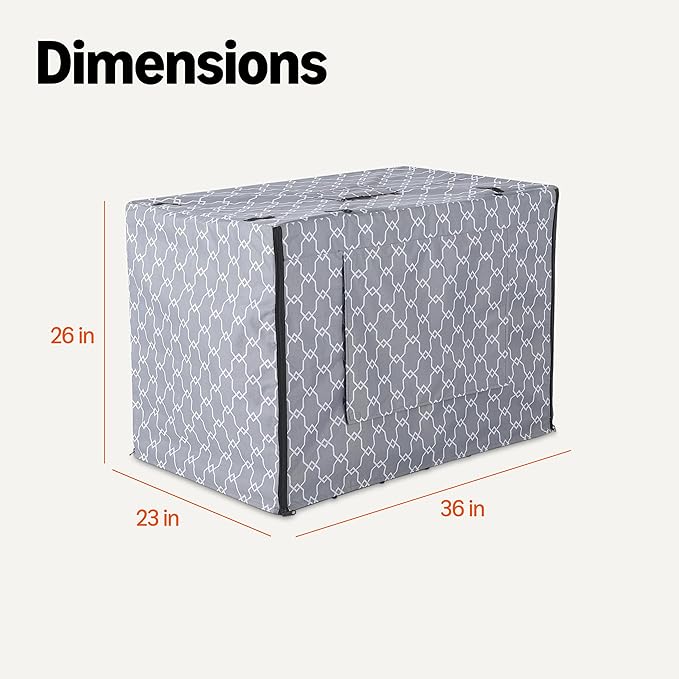 Amazon Basics Dog Crate Cover for 36 inches Wire Cage, Kennel Cover