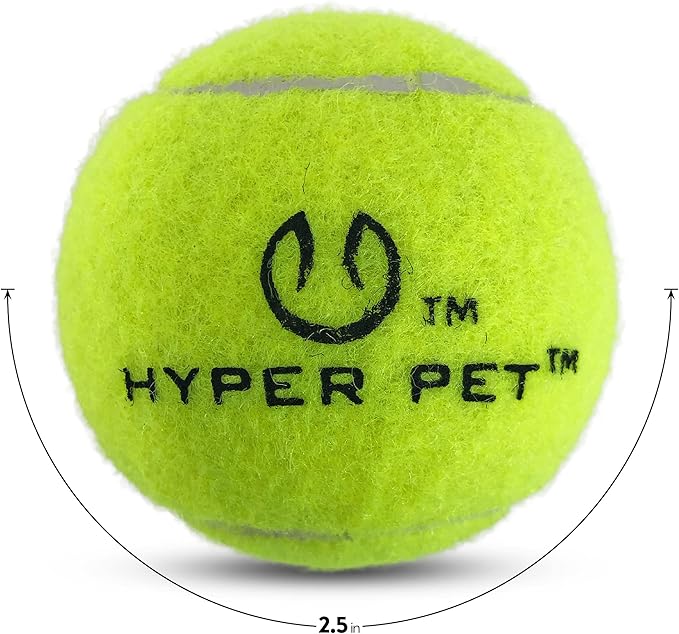 Hyper Pet Tennis Balls for Dogs, Pet Safe Dog Toys for Exercise and Training, Pack of 4, Green