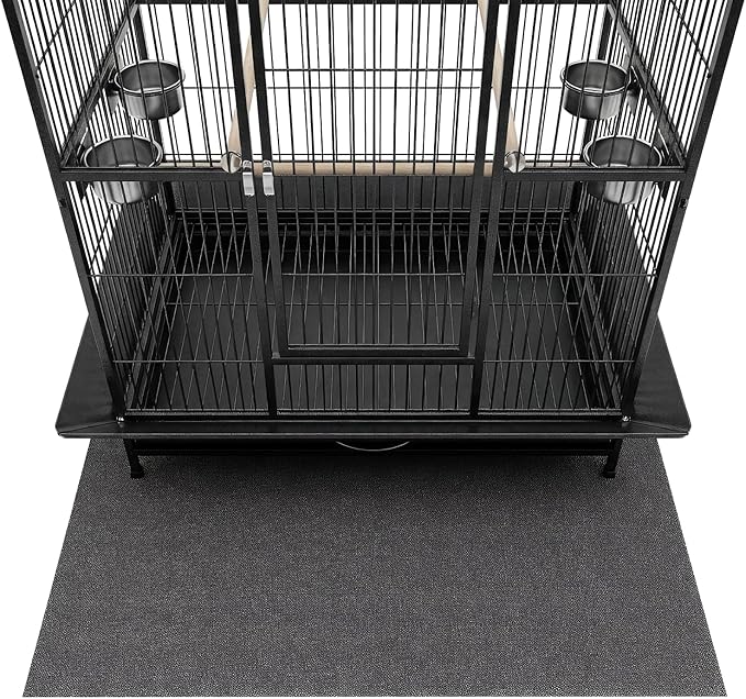 Under Pet Cage Mat for Bird Cages, Dog Kennels, Reptile Aquariums, Dog Kennels, Water-Resistant Pad for Hard Floors and Surfaces (X-Large)