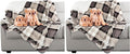 PETMAKER Pet Blanket - Reversible Waterproof Plaid Throw Protects Couch, Car, and Bed from Spills, Stains, or Fur - Dog and Cat Blankets (Gray) (Pack of 2)