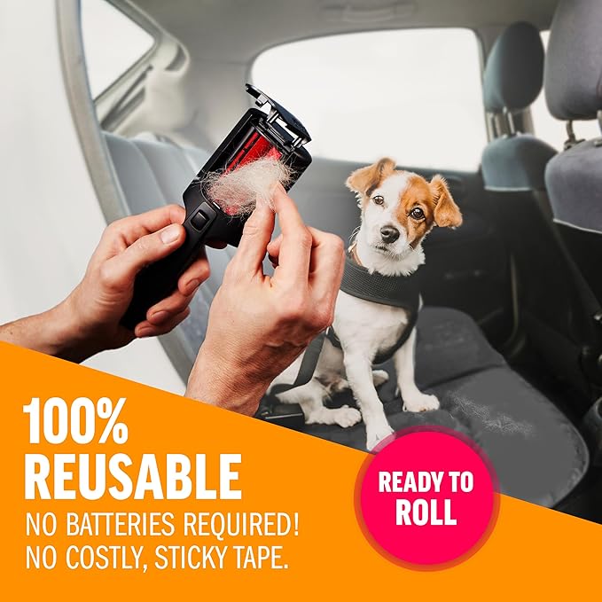 ChomChom Roller Pet Hair Remover – Reusable Lint Roller Pet Hair Removal Tool for Clothes, Couches, Cars and Travel - Cat Dog Hair Remover, Compact, No Sticky Refills Needed (Mini Roller)