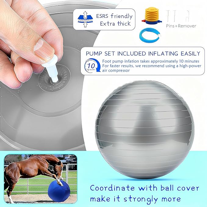 Herding Ball For Dogs 22" Bite Resistant Dog Herding Ball, Agility Training Equipment, Herding For Herding Balls For Australian Shepherd, Improved Bite Resistant, Reinforced Sewing Collie Balls,Blue