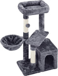 Topeakmart Cat Tree Cat Tower for Indoor Cats, 34.5in Cute Cat Tree Activity Center with Condo & Scratching Post, Multi-Level Cat Climbing Tower Play House w/Large Perch, Platform, Basket for Kitten