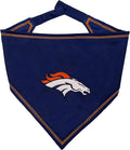 Pets First NFL Denver Broncos TIE Bandana, Large/X-Large. Dog Bandana Scarf Bib for Pet Cat Dog. The Ultimate Game-Day, Party Bandana (DEN-3550-L-XL)