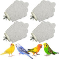 PINVNBY 4 PCS Bird Perches Calcium Parrot Perch Stand Bird Beak Grinding Stone Foot Claws Trimmer Parrot Chewing Toys Bird Cage Accessories for Budgie Cockatiel Conure Lovebird Finch