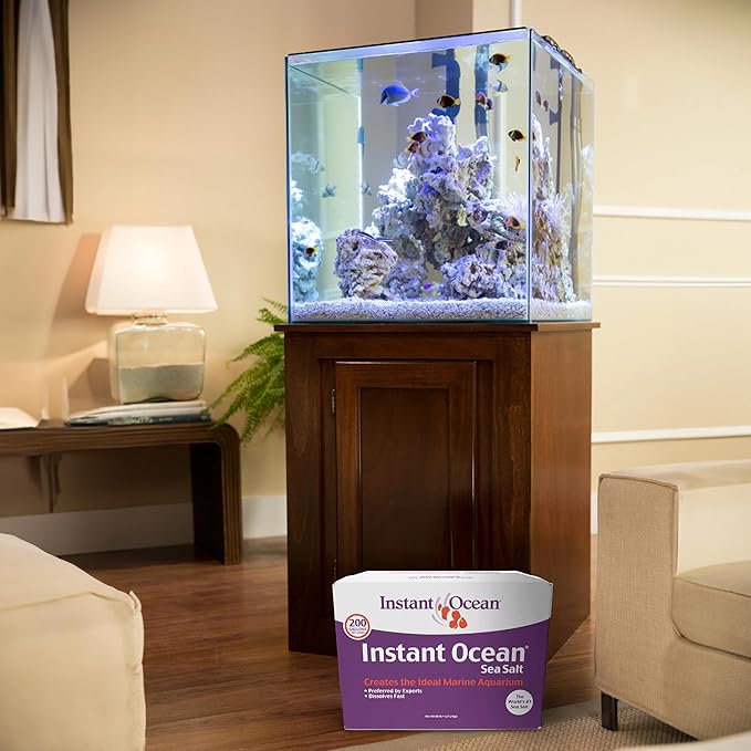 Instant Ocean Sea Salt for Marine Fish Tank Aquariums, Nitrate & Phosphate-Free