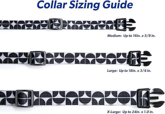MS-5 Automatic Pet Door Collar, Genuine High Tech Pet Brand Dog Collar for Power Pet Doors - Deluxe Strap (Modern, Medium) - DC-MDN-MS5-M