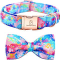 Lionheart glory Dog Collar, Colorful Dog Collar with Bow, Bowtie Collar Cute Pet Collar Gift for Small Medium Large Dog