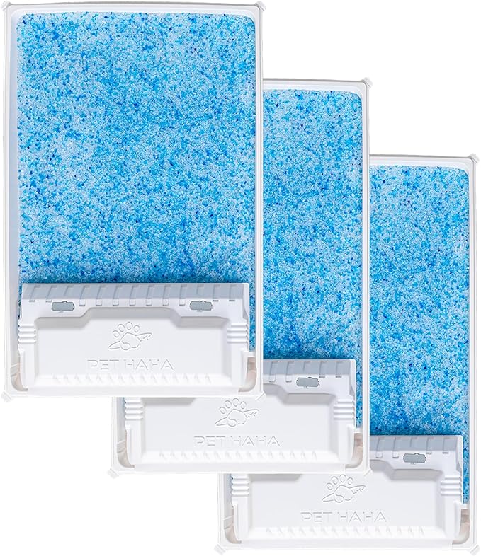 Crystal Cat Litter and Disposable Litter Trays 3 Sets Compatible with Petsafe Scoop-Free Classic/Legacy/Smart Litter Boxes, Triple Leak Proof Design, Excellent OdorControl, One-Hand Disposing.