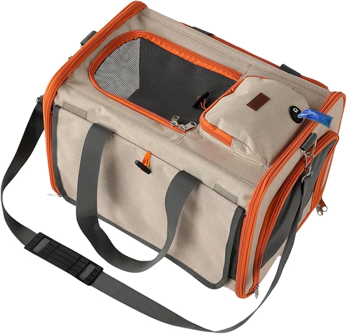 Dog Carriers for Small Dogs Stylish Cats Carrier Airline Approved Pets Softsided Bag for Cats Puppy,Large Pocket,Breathable,Pet's Carrier Privacy Protection Outdoor Travel Kitties Kennel