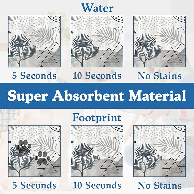 Watercolor Desert Camel Pet Feeding Mat for Floors–Christmas Stocking Absorbent Quick Dry Dog Cat Bowl Mat for Food and Water, Non Slip Waterproof Base, Mess-Free Feeding Accessories 16"x24"