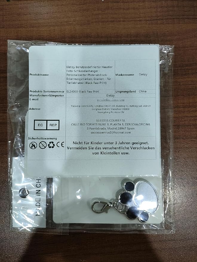 Custom Pet Photo Keychain Personalized Photo Pawprint Dog Tag Keychain Engraved Keyring Animal Pet Lover