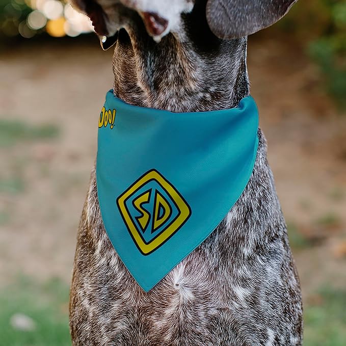 Buckle-Down Pet Bandana, Scooby Doo, Blue/Yellow, One Size, Polyester