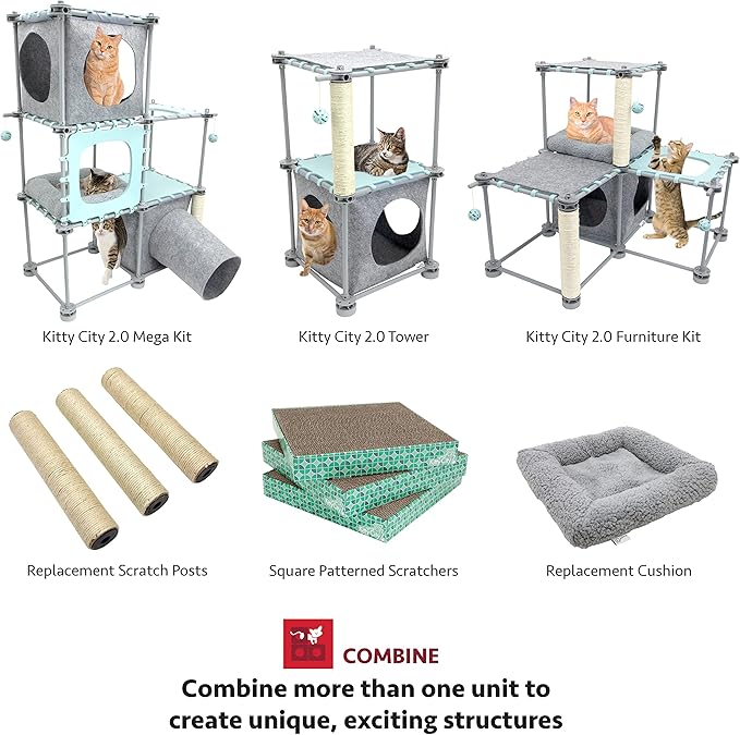 Kitty City Claw Mega Kit 2.0 Furniture, Cat Cushion, Cat Scratch