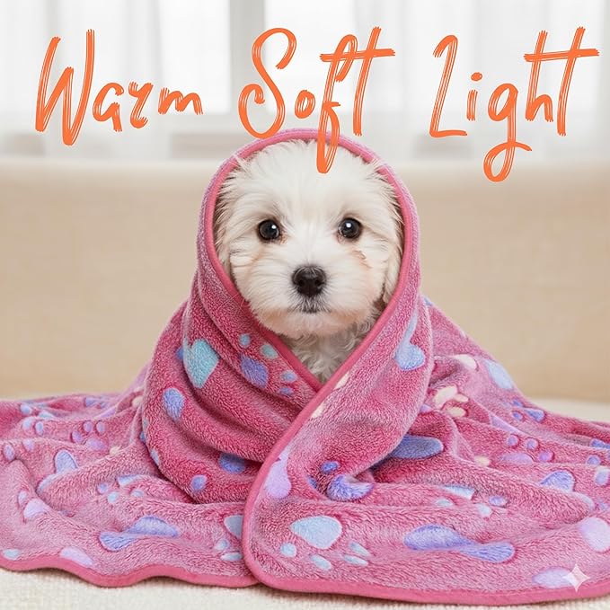 LeapSheep Pet Blankets for Dogs Cats - 3Pack Heart Pattern Super Soft Fluffy Dog Blankets for Small Medium Large Doggy Kitten (Heart, Small)