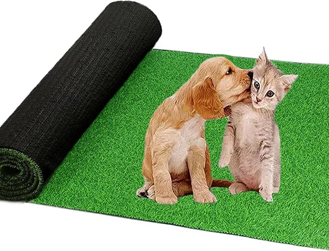Artificial Grass，3 Rolls 12.8 x 40x1in,Rug Realistic Indoor Outdoor Rug for Dogs, with Drain Holes, Fake Grass Dog Pet Turf Mat for Garden Lawn Landscape Patios.
