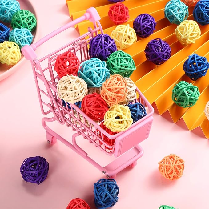 Sumind 80 Pieces Parrot Toy Wooden Blocks Bird Chewing Toys Mini Wood Chips Small Parrot Cage Accessories for DIY Playing Chewing Shredding Mixed Large Bird Toys, Random Color