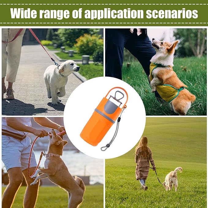 Pooper Scooper for Dog - Doggy Yard Trash Picker Upper, Animals Waste Grabber, Portable Dog Poop Holder with Waste Bag Pouch | Travel Pet Accessories for Walking Small and Large Dogs