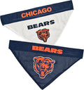 Pets First NFL Chicago Bears Reversible Bandana Size XX-Large for Dogs & Cats. 2 Sided Sports Bandana, Premium Embroidery Team Logo, Many NFL Teams Available