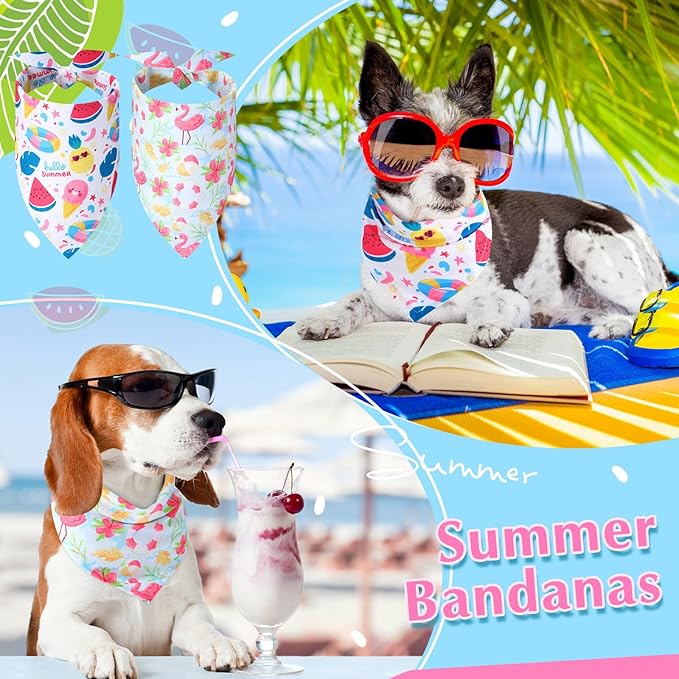 Sweetude 100 Pieces Dog Bandanas Bulk, Bandanas for Dogs Pet Triangle Scarf, Puppy Dog Kerchief Bibs for Medium Small Pets Costume Accessories (31.5 x 21.65 x 21.6 Inch)