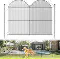10Pcs No Dig Garden Fence, 40in(H)/24ft(L) Rustproof Metal Dog Fence Outdoor for Yard, Tall Animal Barrier Pet Fencing, Border Panel for Dog, Rabbits, Patio, Flower Bed, Garden Decor