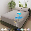 OhGeni 100% Waterproof Mattress Protector,Queen Size Mattress Soft Pad,Pet Hair & Bedwetting Resistant,Cooling Breathable Fitted Sheets,Washable Bed Cover,Non-Slip Deep Pocket,Noiseless,Brown