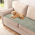 H.VERSAILTEX Plush Chenille Couch Cover for 3 Cushion Couch Anti Slip Washable Sofa Slipcovers Soft and Durable Furniture Protector for Dogs Cats Kids (27.5" x 59", Sea Foam)