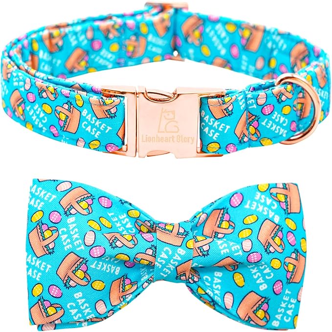 Lionheart Glory Easter Day Dog Collar with Bowtie for Large Dogs