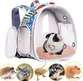 Hamster Backpack Carrier,Bearded Dragon Carrier Backpack for Kids with Clear Bubble Window,Small Animal Travel Backpack for Guinea pig Hedgehog Rat,Sugar Glider Airline Approved (Multicolor, Backpack)