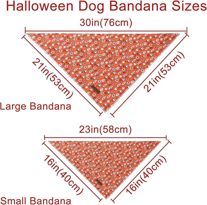 Fall Dog Bandana, Autumn Triangle Bid Scarf with Cup,Doughnut Pattern, Cotton Pet Kerchief for Girl Boy Dogs or Cats, Cute Puppy Bandana Fancy Bandana for Dogs
