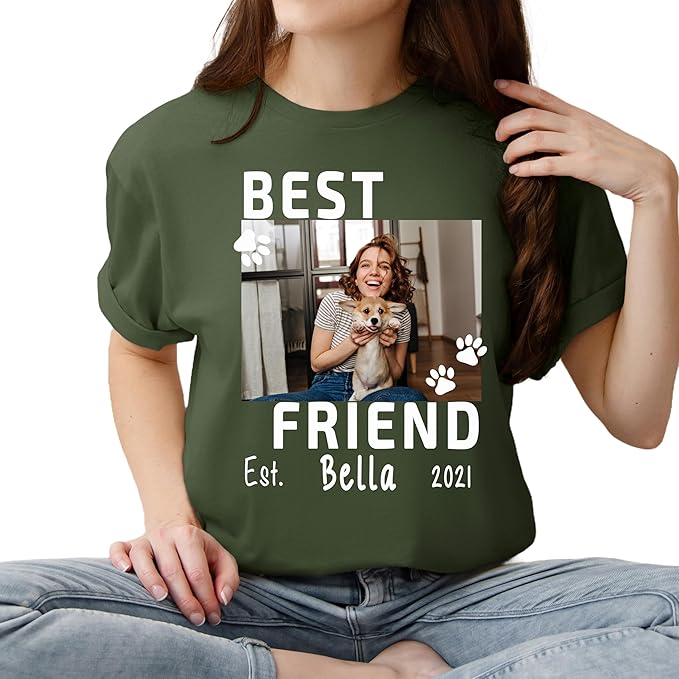 Custom Dog Mom Shirt for Women Pet Ears Sweatshirt with Name Unique Puppy Line Art Cute Dad Hoodie for DogDad Owner Lover