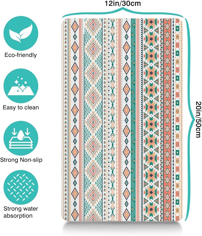 Pet Feeding Mat for Floors Waterproof Dog Mat for Food and Water Absorbent Quick Dry Non Slip mat for Cat Bowls