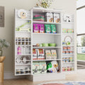 47" Dog Food Storage Cabinet with Doors and Adjustable Shelves, Freestanding Pet Storage Container Organizer for Living Room and Dinning Room, White