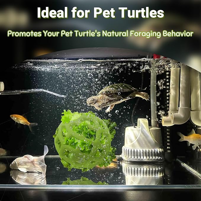 Turtle Feeder Ball, Aquatic Turtle Tank Accessories, Red Eared Slider Turtles Toys, Aquarium Decorations