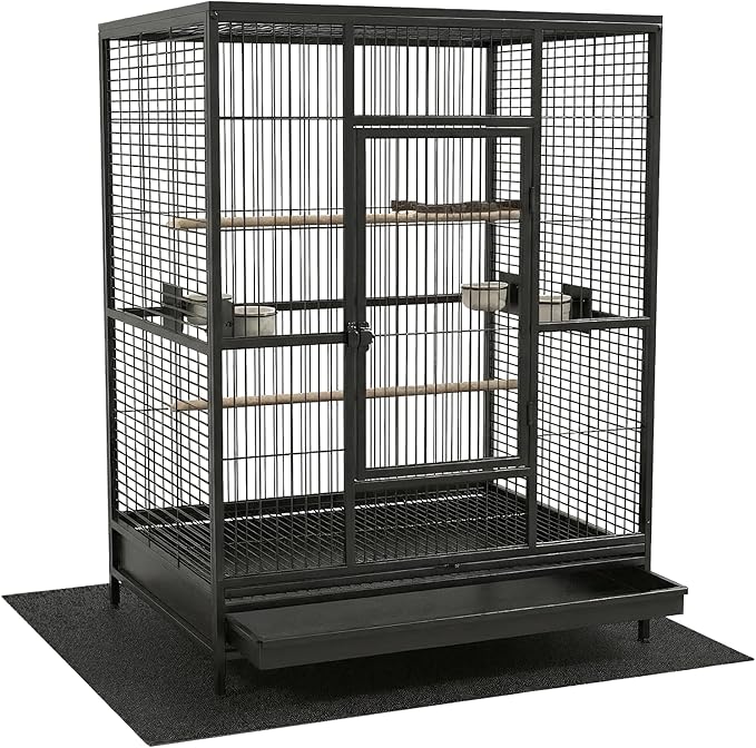 Under Pet Cage Mat for Bird Cages, Dog Kennels, Reptile Aquariums, Dog Kennels, Water-Resistant Pad for Hard Floors and Surfaces (X-Large)