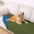 hyha Waterproof Dog Blanket, Soft Dog Bed Cover Pet Blankets, Waterproof Sofa Couch Cover for Dogs Washable, Reversible Pet Couch Covers for Sofa Furniture (40x70 Inch, Green/Navy Blue)