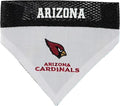 Pets First NFL DOG BANDANA - ARIZONA CARDINALS REVERSIBLE PET BANDANA. 2 Sided Sports Bandana with a PREMIUM Embroidery TEAM LOGO, Small/Medium. - 2 Sizes & 32 NFL Teams available