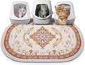 Bienbee Cat Litter Mat, 40" x 30" Jumbo Size Litter Box Mat Rug with Non-Slip Bottom, Urine and Water Proof, Easy to Clean Cat Supplies Essentials for Indoor Kitty Kitten Floor,Brown XL