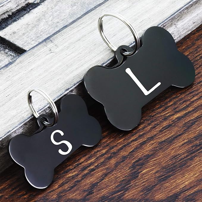 Ultra Joys Stainless Steel Pet ID Tag Dog Name Tags Personalized Front and Back Engraving, Customized Dog Tags and Cat Tags, Optional Engraved on Both Sides, Custom Your Own, Small