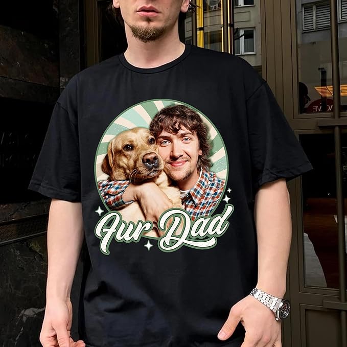 H-DEWALL Custom Shirts Custom Bootleg Rap Shirt for Him Custom Face Shirt with Photo Pet Custom Tees Gift for Dog Cat Lover