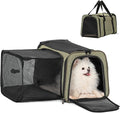 Petsfit 19"X12" X12" Expandable Pet Carrier, Square Expansion Reduces Pet Anxiety, Escape-Proof Self-Locking Zippers, 3 Easy-Access Entrances, for Cats & Small Dogs up to 18 lbs