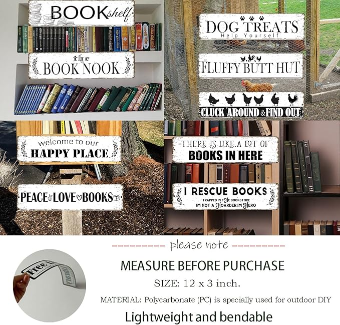 12x3 Inch Dog Treats Sign PC Signage Decor for Outdoor Pet Dog Crates Kennels Cage