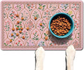 Absorbent Pet Dog Bowl Mat for Food and Water, Pet Cat Food Feeding Mat with Non Slip Rubber Backing, Dog Food Mats for Floors Waterproof, 12"x20"
