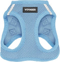 Best Pet Supplies Voyager Step-in Air Harness - All Weather Mesh, Reflective, No Pull Harness for Dogs, Cats - Secure with Hook & Loop Fastener, Buckle, Double D-Rings - Baby Blue, S
