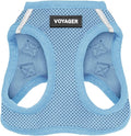 Best Pet Supplies Voyager Step-in Air Harness - All Weather Mesh, Reflective, No Pull Harness for Dogs, Cats - Secure with Hook & Loop Fastener, Buckle, Double D-Rings - Baby Blue, L