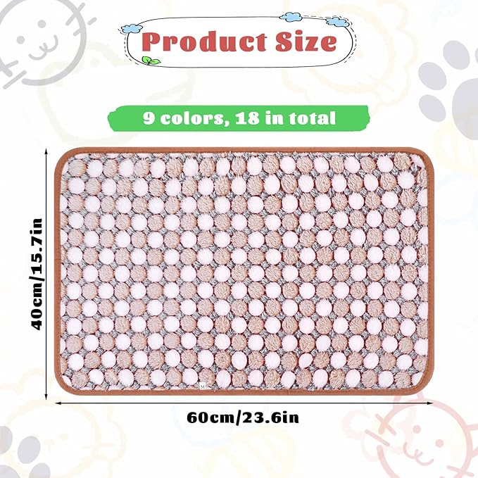 SHENLIU 18 Pcs Fleece Pet Blanket, 9 Style Small Fleece Pet Blanket Soft Warm Sleep Mat Fluffy Cute Puppy Supplies Paw Star Print Design Bed Blankets for Dog Cat Kitten Animals