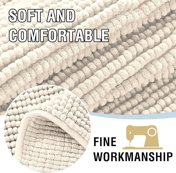 H.VERSAILTEX Plush Chenille Couch Cover for Dogs Pets Blanket for Bed Anti-Slip Soft and Durable Furniture Protector for Small Medium Large Cats Washable (52" x 82", Ivory)