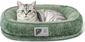 Orthopedic Cat Bed for Puppy & Kitten,Cat Sofa Bed with Egg Crate Foam Four Sided Dog Couch Beds with Removable Cover & Non-Slip Bottom Green XS