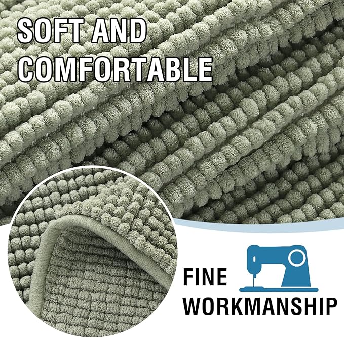 H.VERSAILTEX Plush Chenille Couch Cover for 3 Cushion Couch Anti Slip Washable Sofa Slipcovers Soft and Durable Furniture Protector for Dogs Cats Kids (27.5" x 82", Sea Foam)